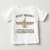 冬至のお祝いのMithraを保って下さい ベビーTシャツ (正面)
