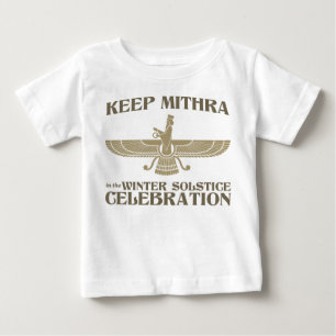 冬至のお祝いのMithraを保って下さい ベビーTシャツ