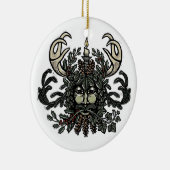 冬至のグリーンマンの木のオーナメント セラミックオーナメント (右)