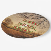 冬至の冬の日曜日の紙皿 ペーパープレート (アングル)