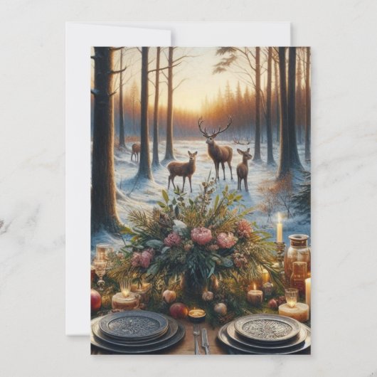 冬至の夕食への招待 招待状 (裏面)