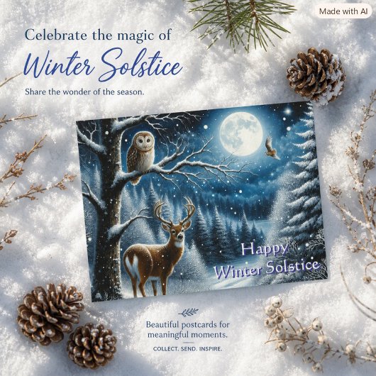 冬至の挨拶 Happy Winter Solstice Greeting ポストカード