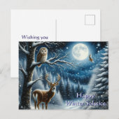 冬至の挨拶 Happy Winter Solstice Greeting ポストカード (正面/裏面)