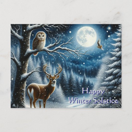 冬至の挨拶 Happy Winter Solstice Greeting ポストカード (正面)