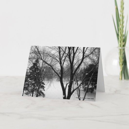 冬至の挨拶、Snowyの木 シーズンカード (正面)