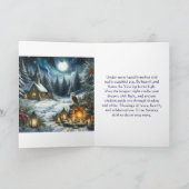 冬至の月の下でのユール・ブレッシング シーズンカード (内部)