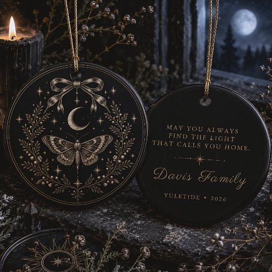 冬至の月の蛾 セラミックオーナメント