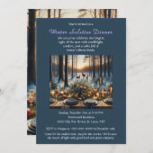 冬至の森の食事会への招待 招待状 (正面/裏面)