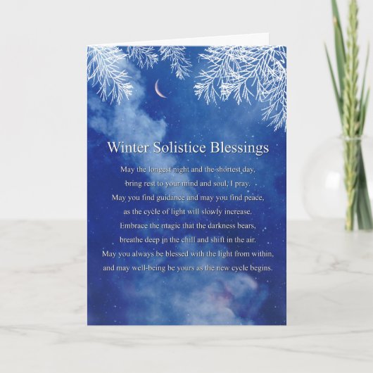 冬至の祝福の詩 カード (正面)