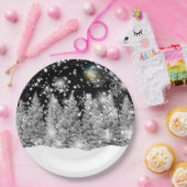 冬至の雪景色 ペーパープレート (パーティー)