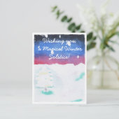 冬至スノーイシーンユール(キリスト降誕祭) ポストカード (スタンド正面)