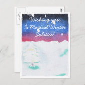 冬至スノーイシーンユール(キリスト降誕祭) ポストカード (正面/裏面)