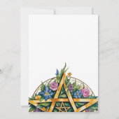 冬至フローラユール（キリスト降誕祭）星形五角形 異教の 招待状 (裏面)