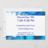 冬至ブルー抽象芸術招待状 招待状 (裏面)