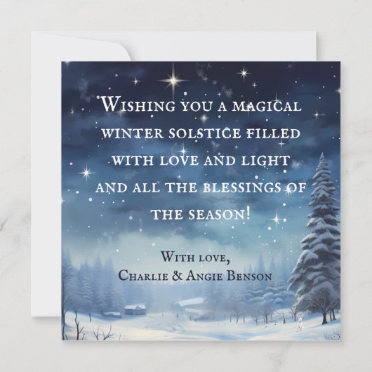 冬至ホリデーグリーティングカード カード (裏面)