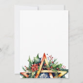 冬至ホリーユール（キリスト降誕祭）星形五角形 異教の 招待状 (裏面)