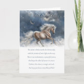 冬至ユール(キリスト降誕祭)賛美の詩馬 カード (正面)