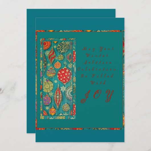 冬至 招待状 (正面/裏面)