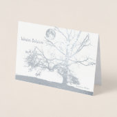 冬至: 見通しの公園休日 箔カード (正面)