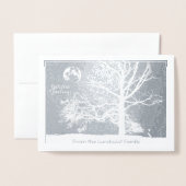 冬至: 見通しの公園休日 箔カード (封筒付き正面)