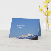 冬至！雪山冬景 カード (黄色い花)