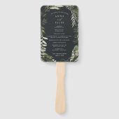 冬草地 |グリーンボタニカル結婚式 プログラム ハンドファン (正面)