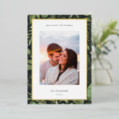 冬草地 |ボタニカルクリスマスフォト 箔シーズンカード (立ち正面)