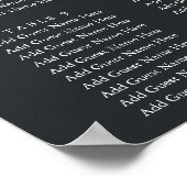 冬草地 |ボタニカル結婚シーティングチャート ポスター (角)