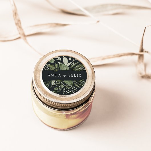 冬草地 |ボパーソナライズされたタニカル結婚ズ ラウンドシール