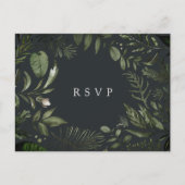 冬草地 |植物性食事の選択ウェディングRSVP インビテーションポストカード (正面)