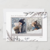 冬葉のと海苔の水色2枚の写真 シーズンカード (正面)