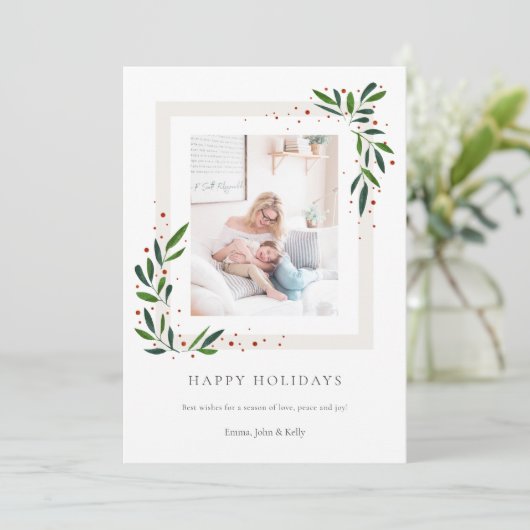 冬葉のハッピーホリデーの写真カード シーズンカード (スタンド正面)