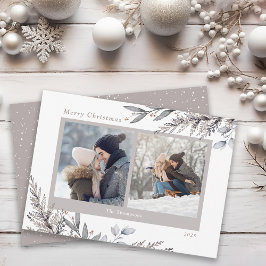 冬葉の&スプリグ水彩2枚 シーズンカード