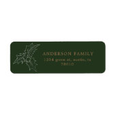 冬葉狩り・金ゴールド差出人住所 ラベル (正面)