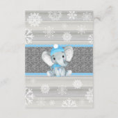 冬象ブルーボーイサンキューカード、素朴 エンクロージャーカード (裏面)