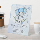 冬象ベビーシャワーおむつラッフル 台座サイン (インサイチュ)