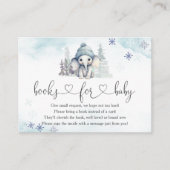 冬象ボーイ赤ちゃんシャワーベビー エンクロージャーカード (正面)