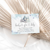 冬象ボーイ赤ちゃんシャワーベビー エンクロージャーカード