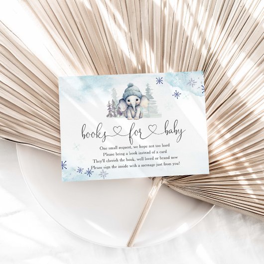 冬象ボーイ赤ちゃんシャワーベビー エンクロージャーカード