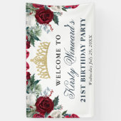 冬赤と白花誕生日 横断幕 (縦)