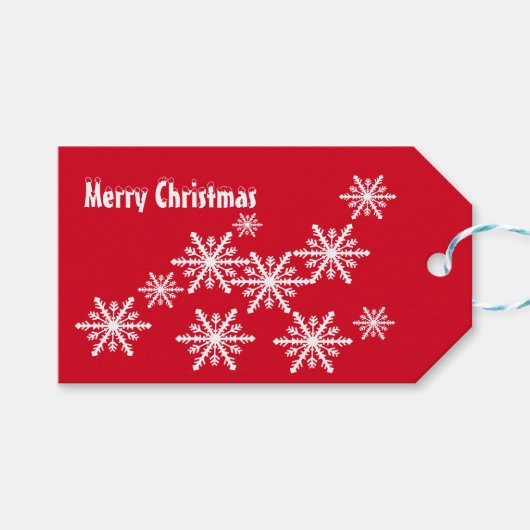 冬赤と白雪 ギフトタグ (正面(横))