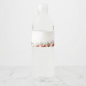 冬赤の緑のピネコンのウォーターボトルラベル ペットボトルラベル (裏面)