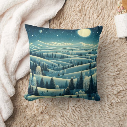 冬転がの丘 クッション (ブランケット)