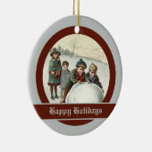 冬遊のヴィンテージ セラミックオーナメント (右)