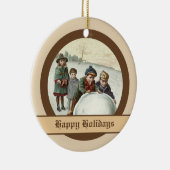 冬遊のヴィンテージ セラミックオーナメント (右)