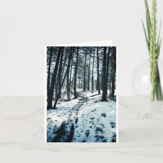 冬道のクリスマスカード シーズンカード