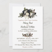 冬針葉樹フローラマグノリアピオニバラズ 招待状 (正面)