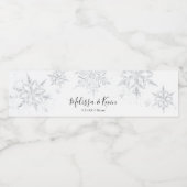 冬銀スノーフレーク水ボトルラベル ペットボトルラベル (シングルラベル)