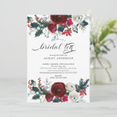 冬開花フローラブライダルシャワーブライダル茶 招待状 (スタンド正面)