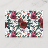 冬開花フローラブライダルシャワー表示シャワー エンクロージャーカード (裏面)